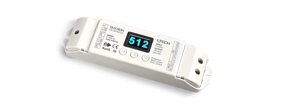 LTECH 4CH CV DMX Decoder LT-820-5A