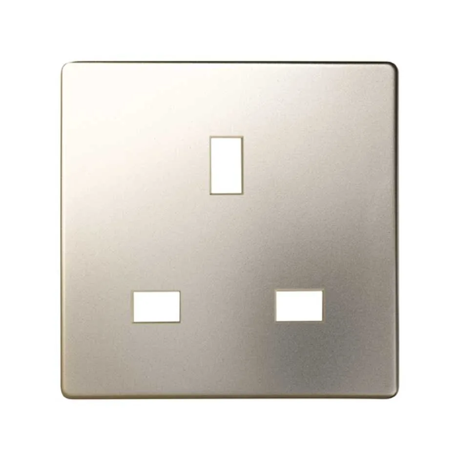 Simon Cover with safety device for British socket outlet champagne Simon 82