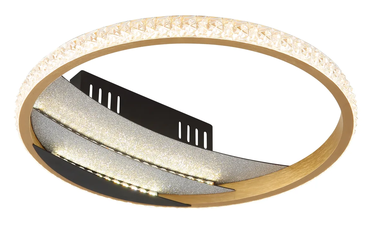 Globo CONSTANCE ceiling light - metal black matt - aluminium gold colors brushed