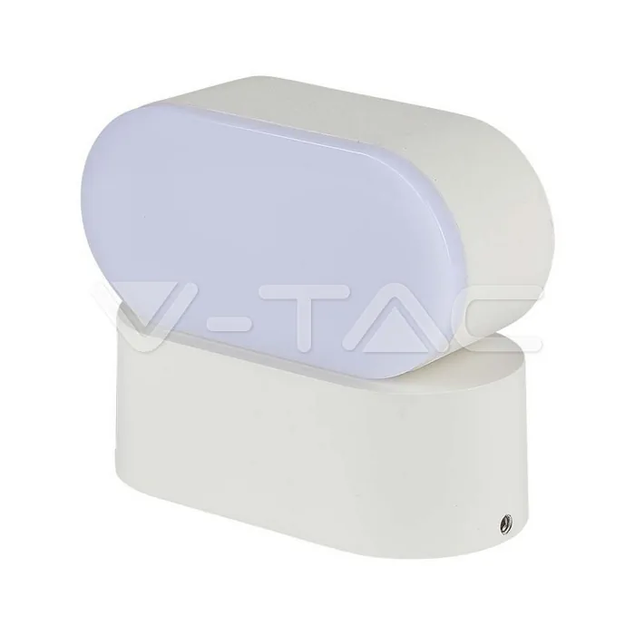 V-Tac 6W LED Wall Light White Body IP65 Movable 3000K