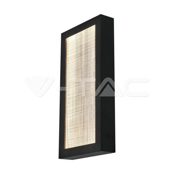 V-Tac 20W LED Outdoor Wall Light (W200*D50*H400mm) 3000K Black Body IP65