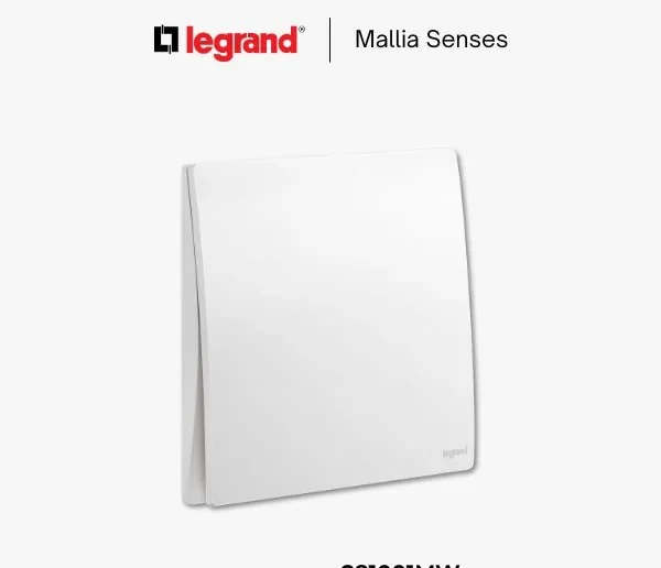 Legrand Mallia Senses 1 Gang 2 Way Switch 16Ax Matt White