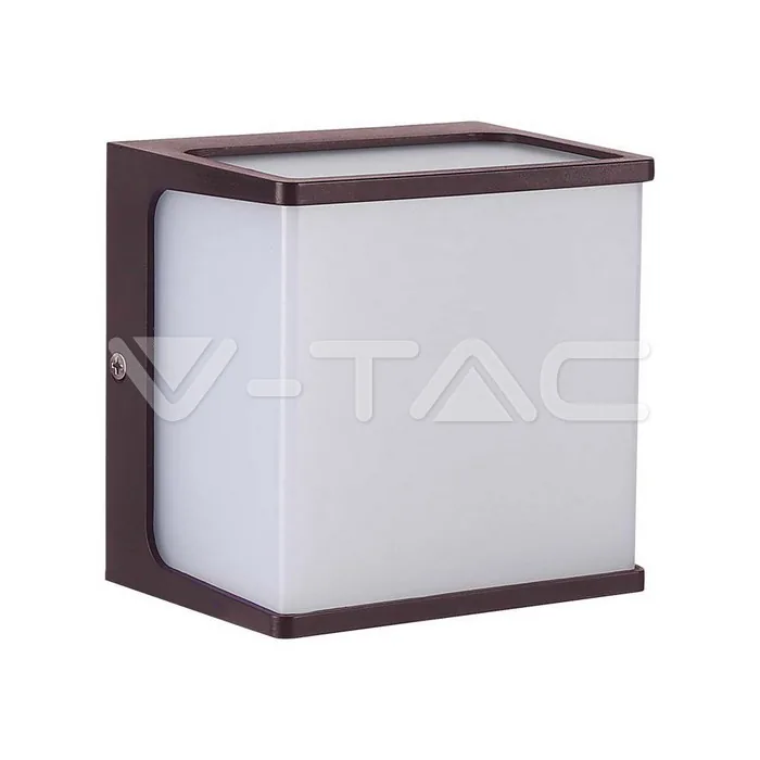 V-Tac 8W LED Wall Light Brown Body IP65 4000K