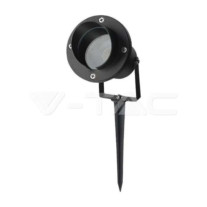 V-Tac Garden Spike Aluminum GU10 Fitting Black Body IP65