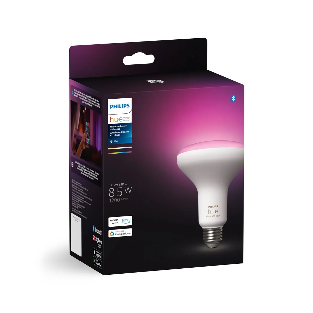 Signify Hue 1-pack BR30 E26 LED Bulb White and Colour Ambiance