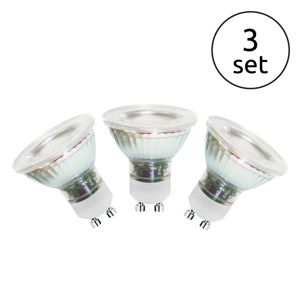 Globo LED LEUCHTMITTEL GLAS KLAR, 3xGU10 LED bulb - glass clear - 10704-3K