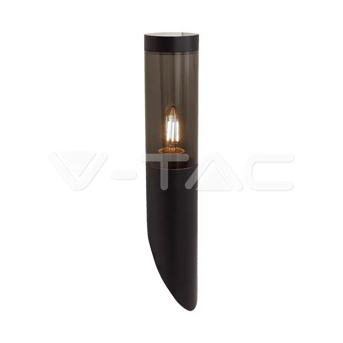V-Tac Wall Lamp E27 Holder Black Body IP44