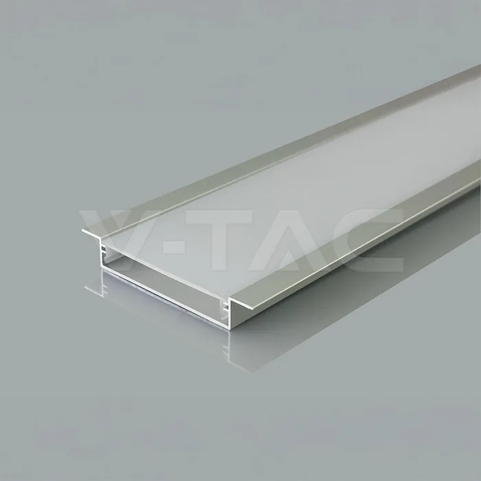 V-Tac LED Strip Mounting Kit With Diffuser Recessed 2000*50*10mm