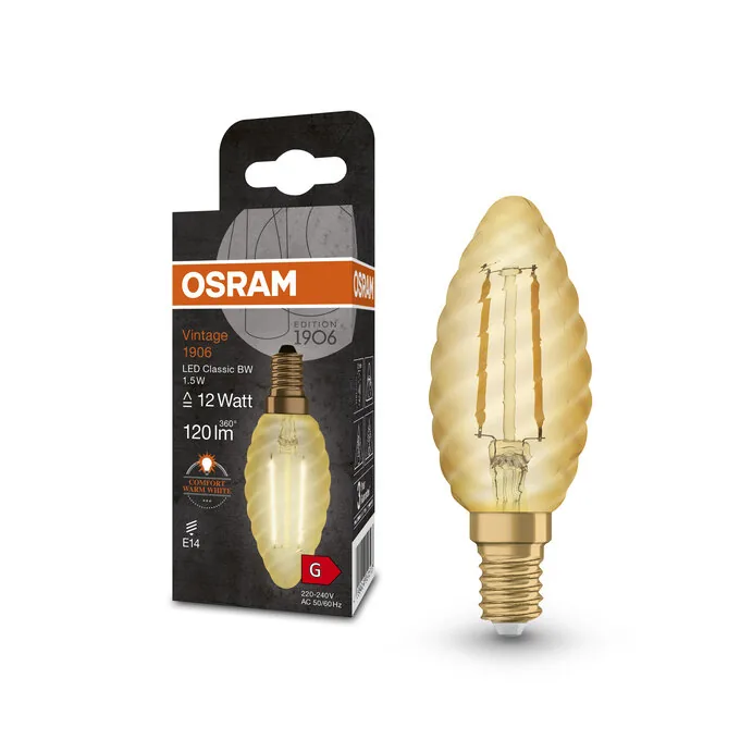Ledvance Vintage 1906 Classic BW 12 Filament 1.5W 824 Gold E14