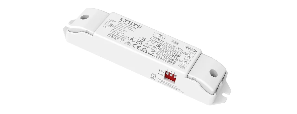 LTECH 12W 100-400mA CC DALI-2 Driver SE-12-100-400-W1DS