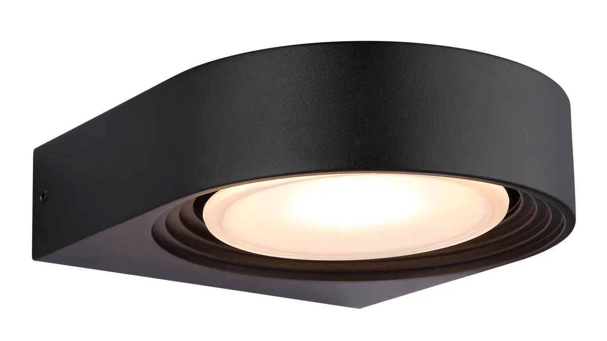 Globo OKO Outdoor Light - aluminium die-cast black matt - plastic opal