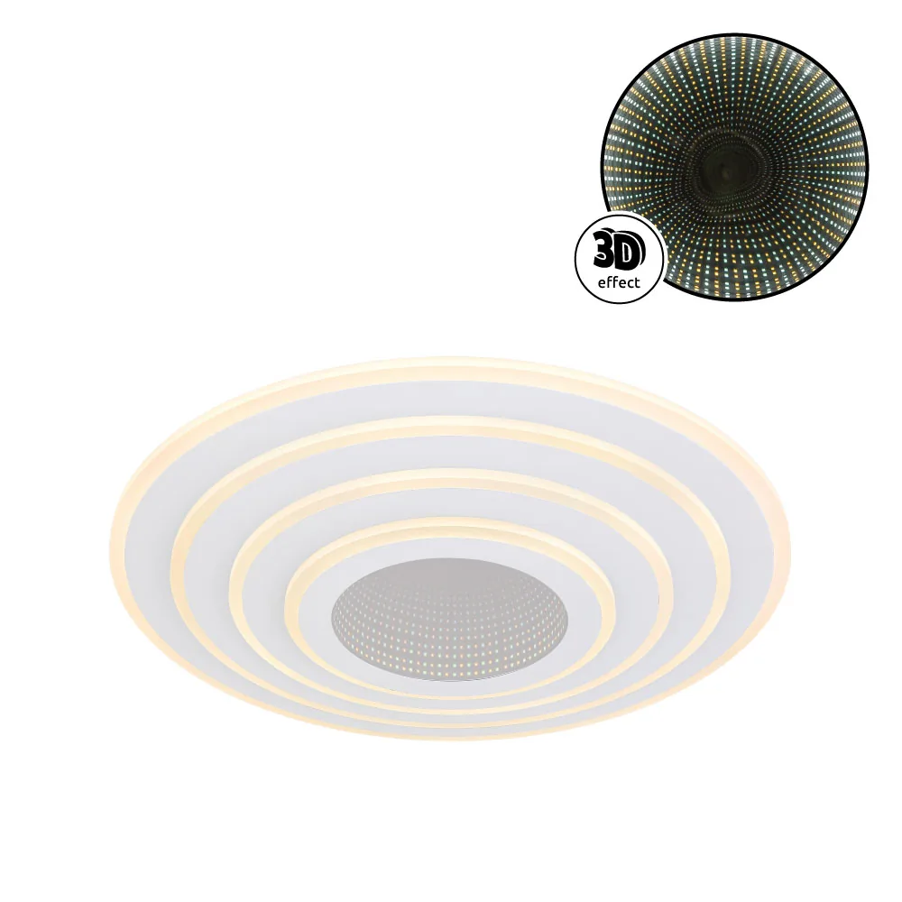 Globo JOCELYN ceiling light - metal white matt - acrylic opal