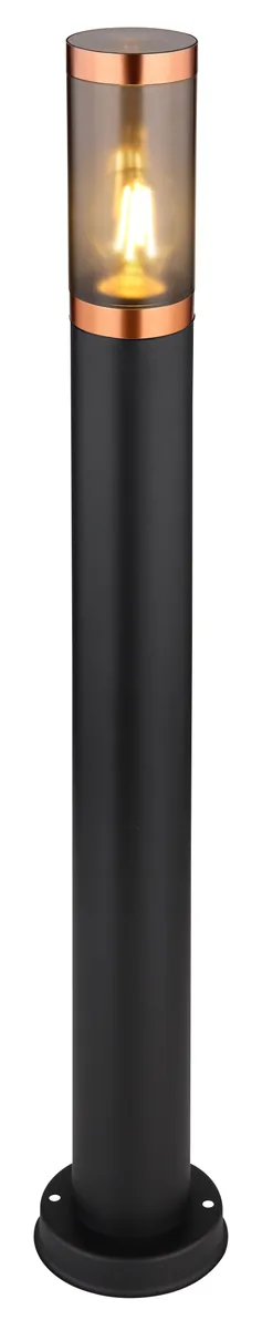 Globo BOSTON Outdoor Light - stainless steel black - plastic smoke colored