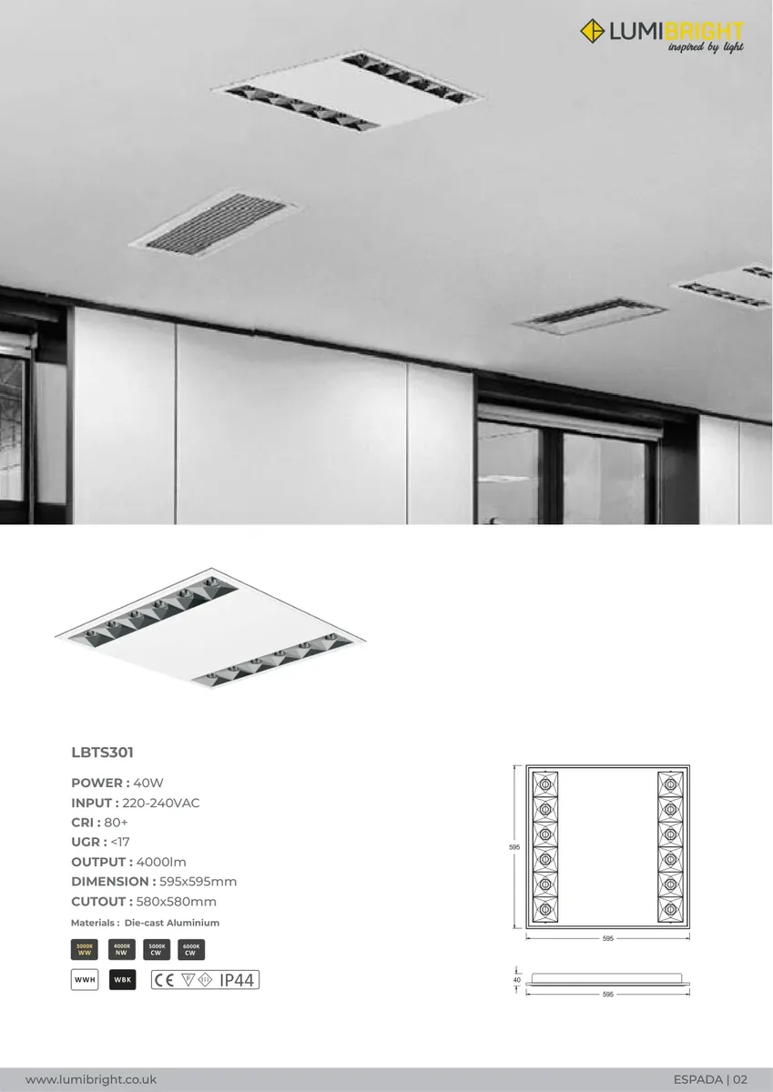 Lumibright Espada LBTS301 Panel Light