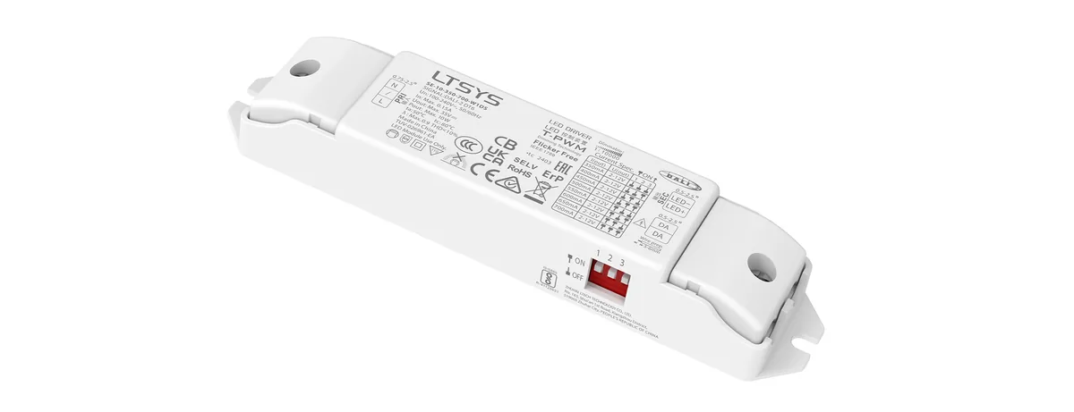 LTECH 10W 350-700mA CC DALI-2 Driver SE-10-350-700-W1DS