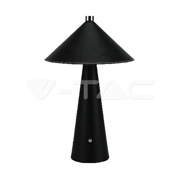 V-Tac 3W LED Table Lamp With Battery 4000mAh CCT: 3in1 Black Body Dimmable