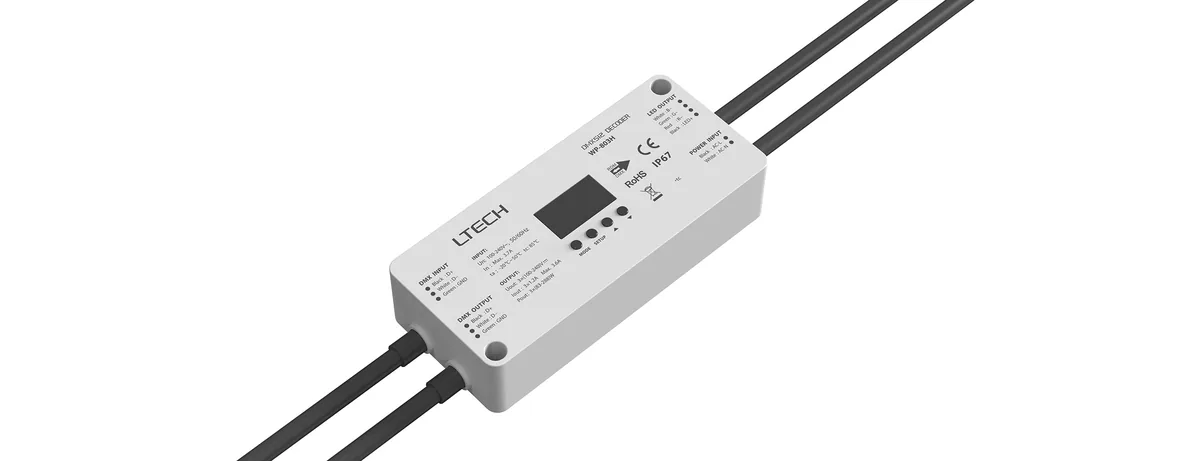 LTECH Waterproof DMX/RDM CV Decoder WP-803H (For high voltage LED strips)