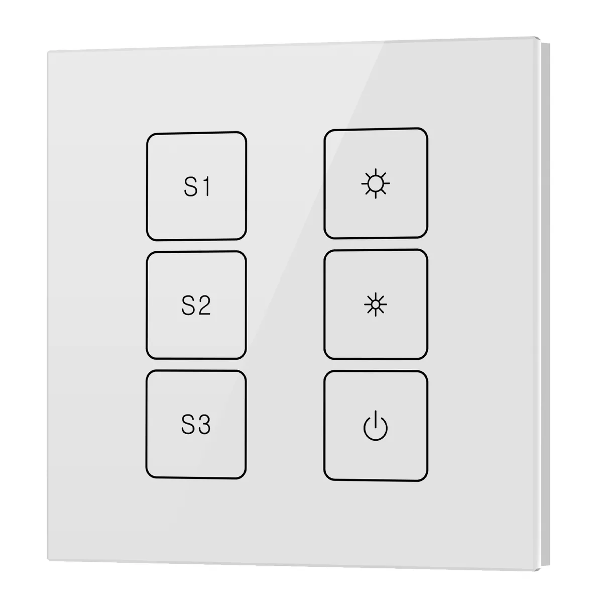 3 Scences DALI Wall Switch Touch Panel SR-2422T6-DIM-G1-S3 Switches