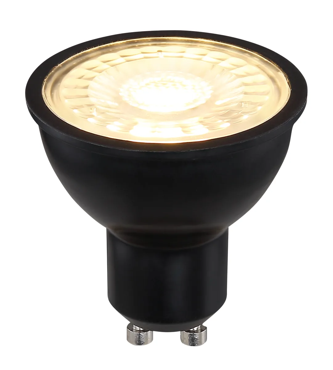 Globo LED LEUCHTMITTEL KUNSTSTOFF SCHWARZ, 1xGU10 LED bulb - plastic black - plastic clear - 10804DK