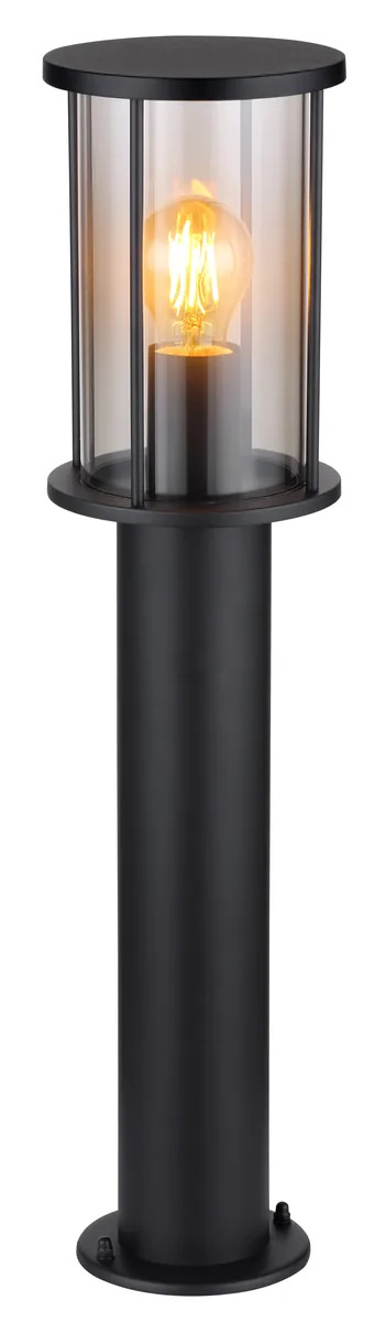 Globo GRACEY Outdoor Light - stainless steel black matt - glass smoke colored