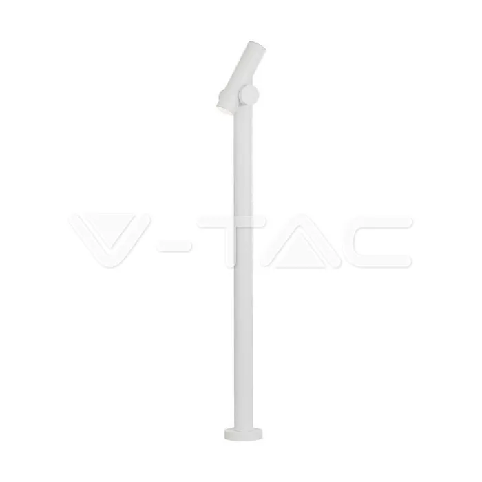 V-Tac 2x2.6W 2 Way Spot Bollard Light(129x159x1000mm) 4000K White Body IP44