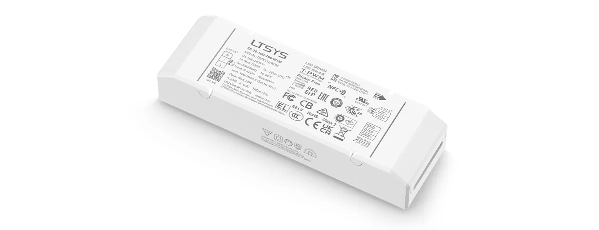 LTECH 20W 100-700mA NFC CC DMX LED driver SE-20-100-700-W1M
