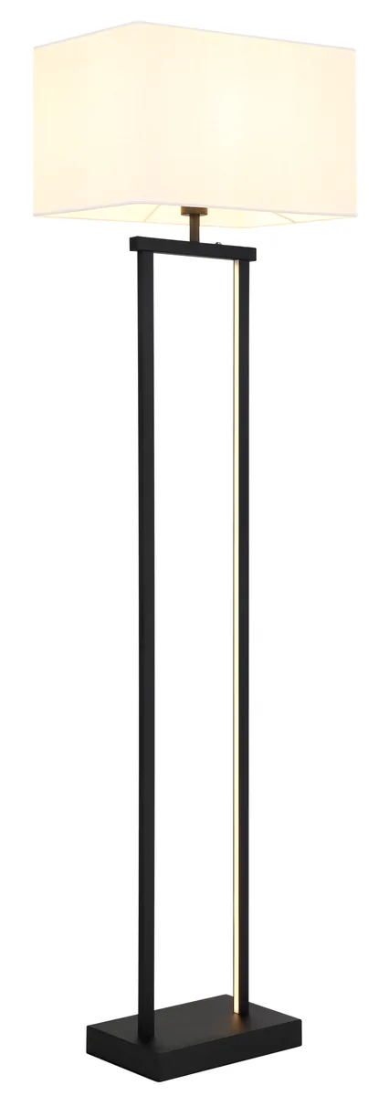Globo SYDNEY Floor lamp - metal black matt - textile white