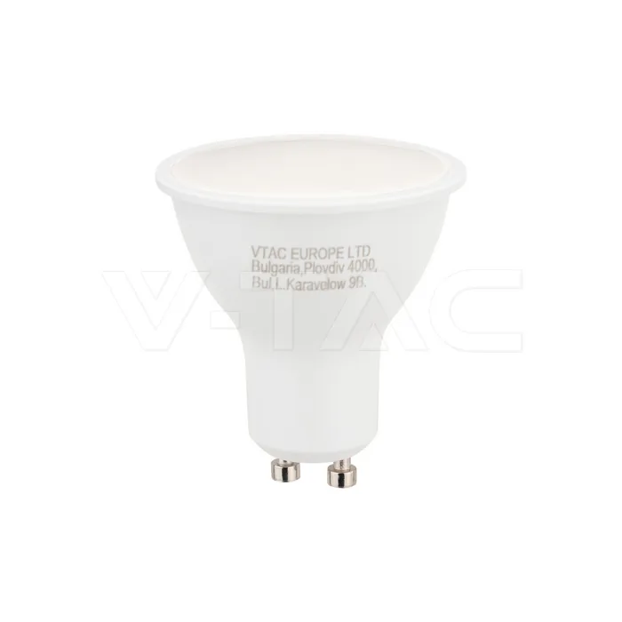 V-Tac LED Spotlight 2.9W GU10 SMD White Plastic Milky Cover 4000K