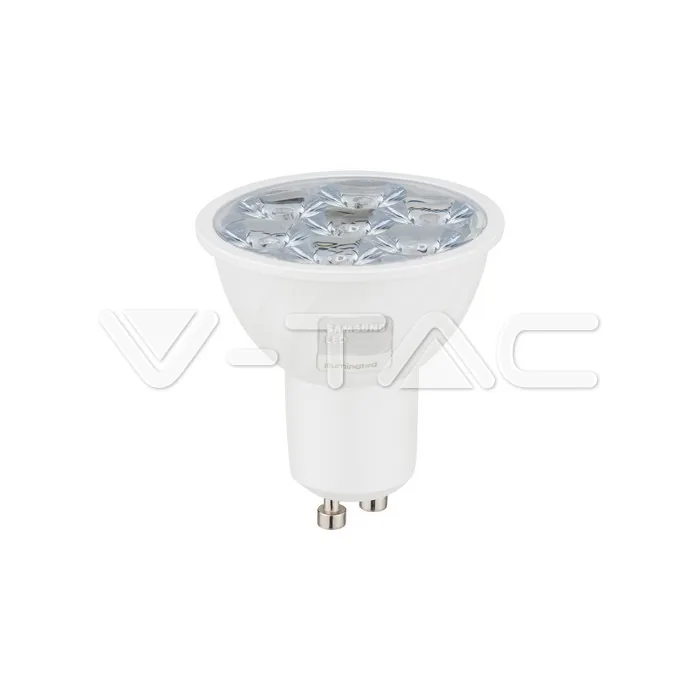 V-Tac LED Spotlight 6W SAMSUNG Chip GU10 Ripple Plastic 4000K 10`D