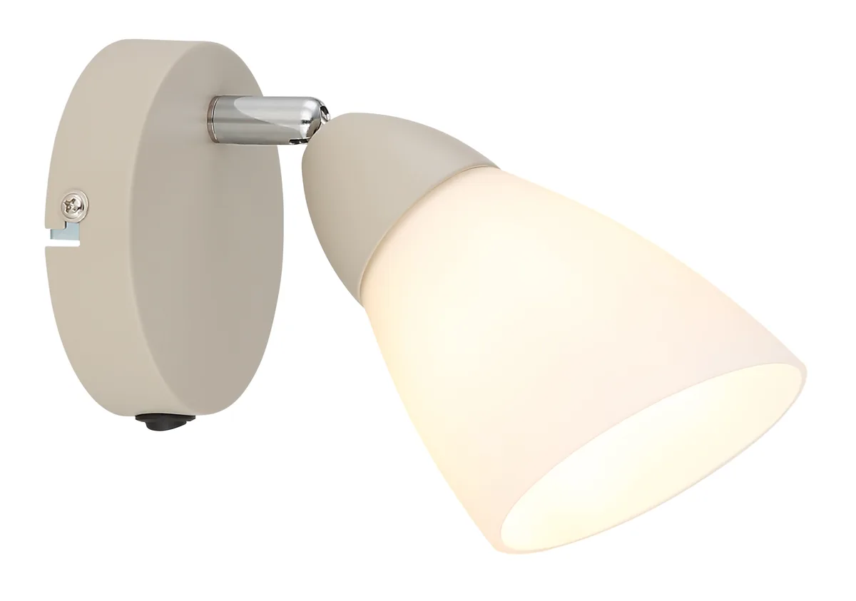 Globo PAULA spotlights - metal sand colored matt - glass opal