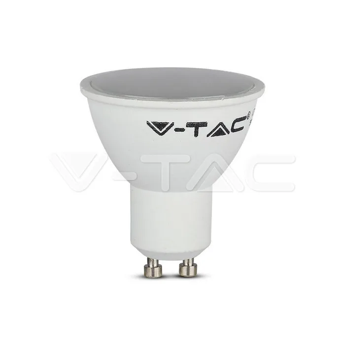 V-Tac LED Spotlight 4.5W GU10 SMD White Plastic Milky Cover 6500K 3pcs/pack