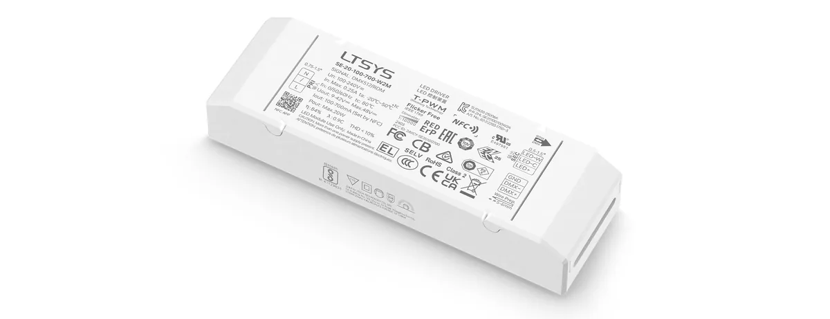 LTECH 20W 100-700mA NFC CC DMX tunable white LED driver SE-20-100-700-W2M_LTECH雷特