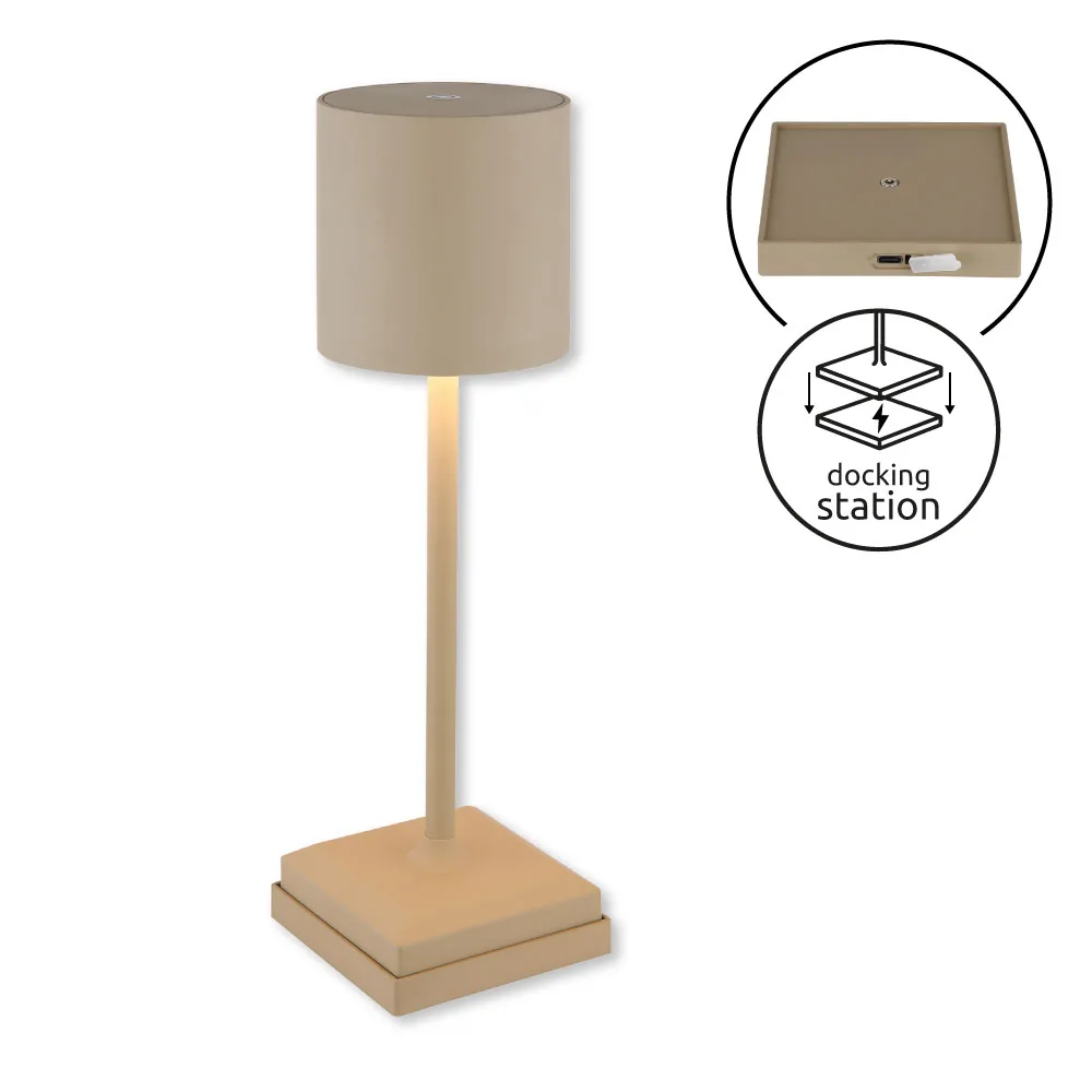 Globo DIXON table lamp - plastic sand colored matt - plastic sand colored matt