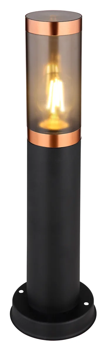 Globo BOSTON Outdoor Light - stainless steel black - plastic smoke colored