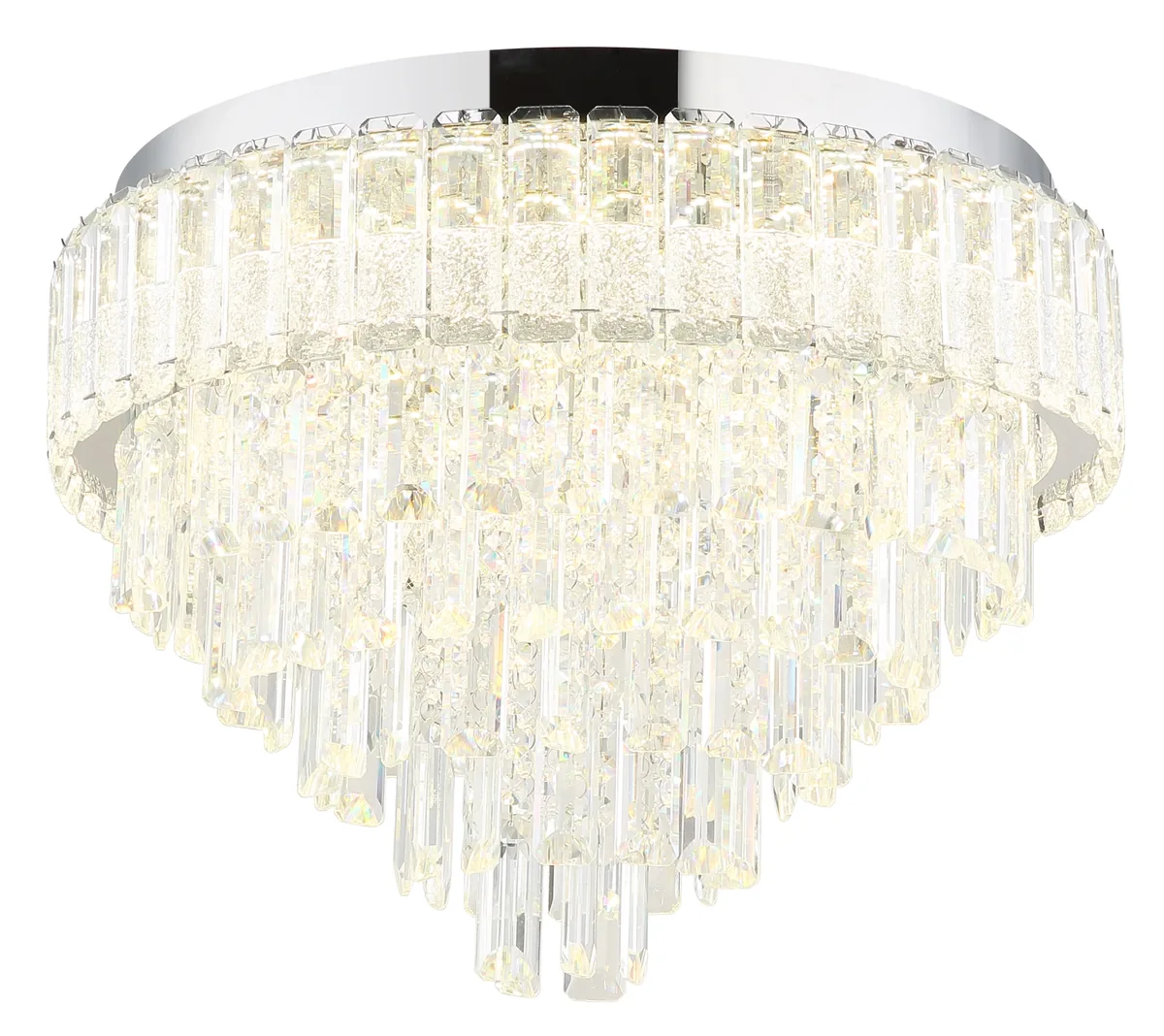 Globo CRYSTALIA ceiling light - stainless steel chromed - K9 crystals clear
