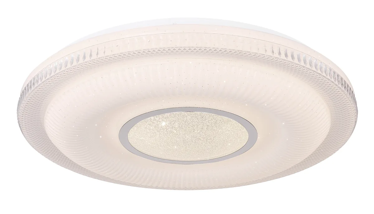 Globo MAGNIFIQUE ceiling light - metal white - acrylic opal sparkle