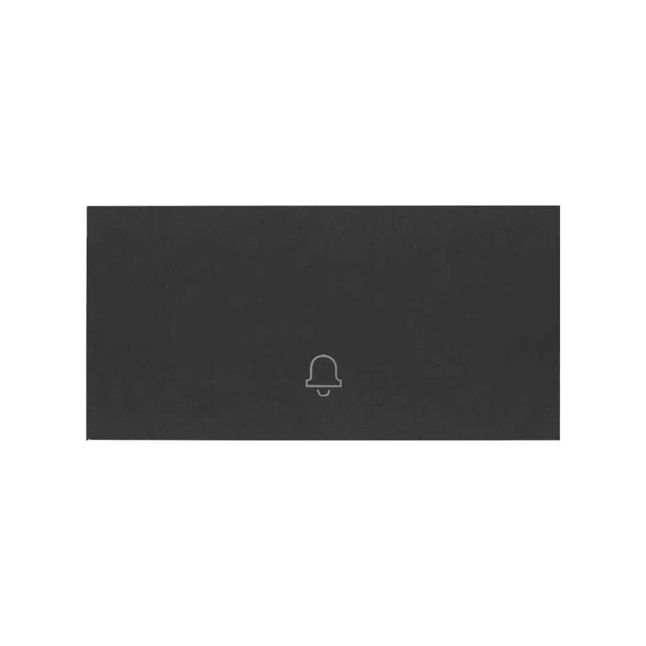 Simon Single key with bell symbol for push button switch matt black Simon 100