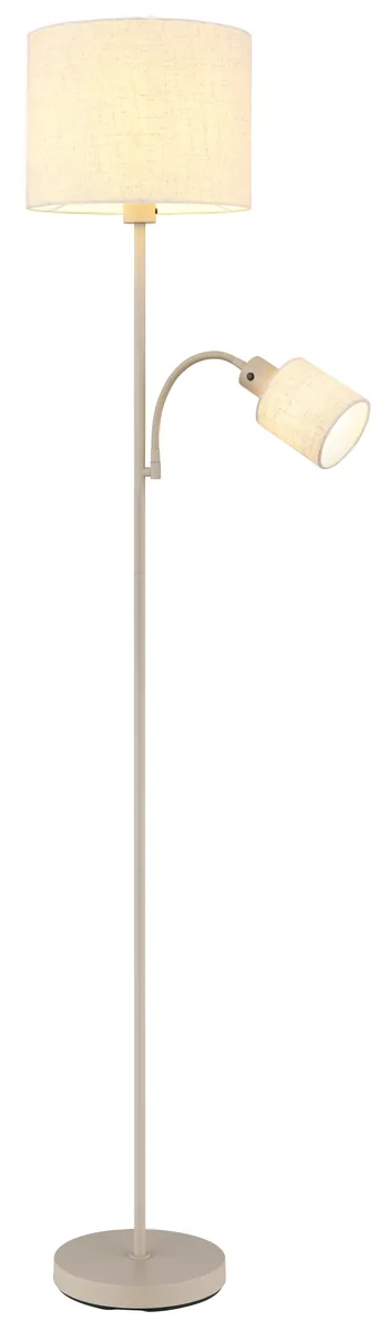 Globo GENARO — metal/linen beige, bed, switch IP20