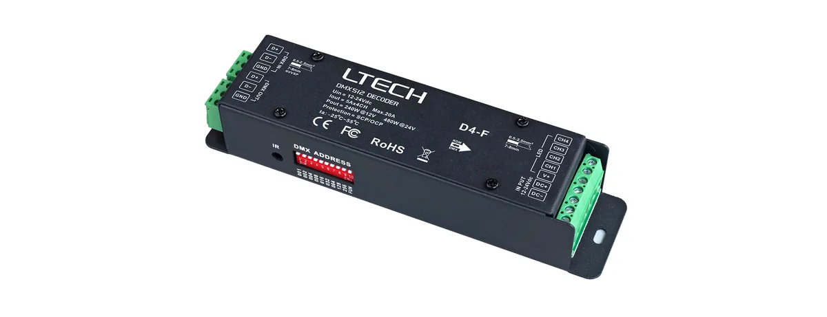LTECH DMX/RDM CV 4CH Decoder D4-F