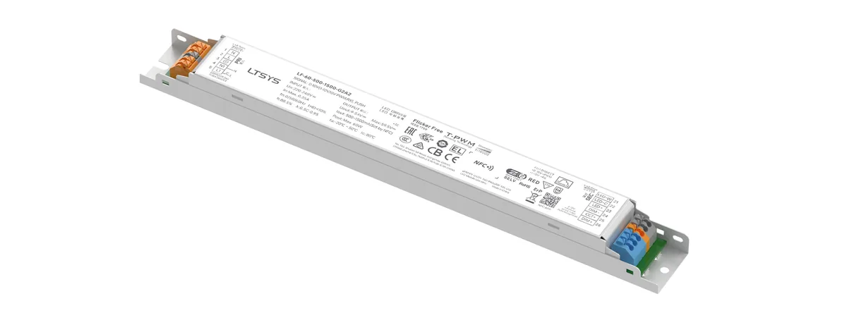 LTECH 60W 500-1500mA NFC 0/1-10V CC Linear tunable white Driver LF-60-500-1500-G2A2 (Built-in)