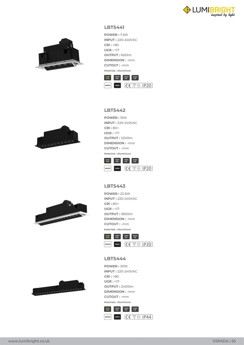 Lumibright Espada LBTS443 Linear Light