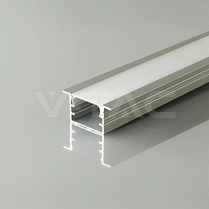 V-Tac LED Strip Mounting Kit With Diffuser Recessed 2000*15*10mm