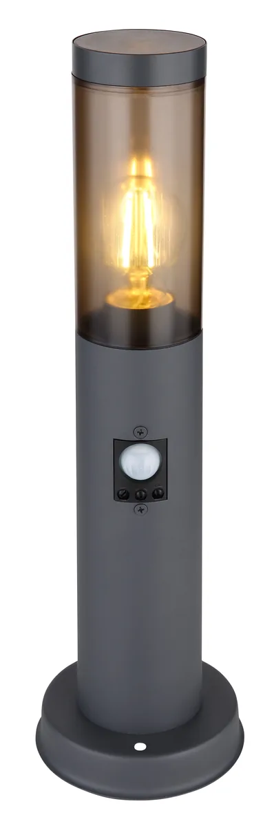 Globo BOSTON Outdoor Light - stainless steel anthracite - plastic smoke colored