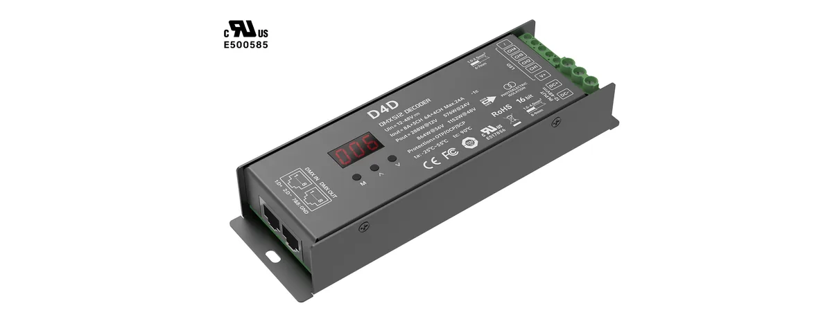LTECH 4CH CV DMX/RDM Decoder Max D4D(RJ45 DMX interfaces)