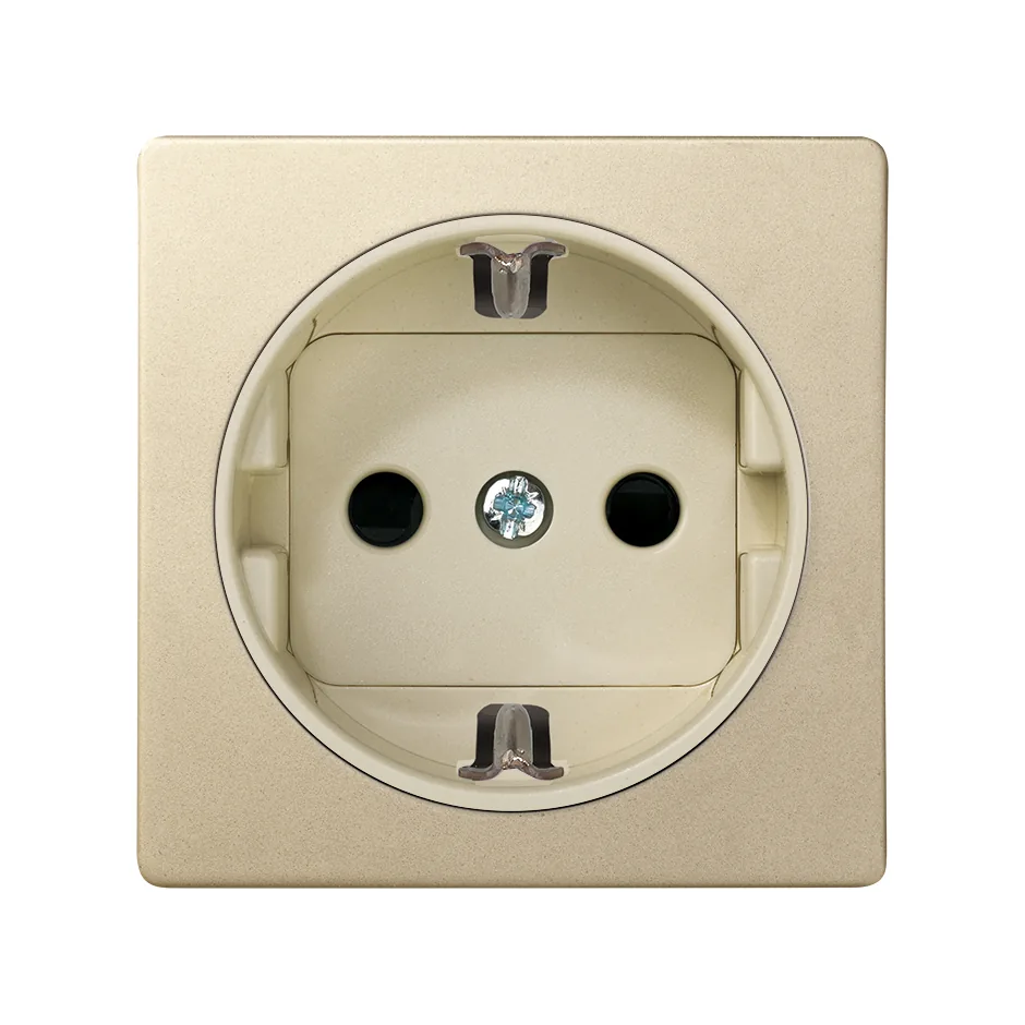 Simon Cover with safety device for German socket outlet champagne Simon 82