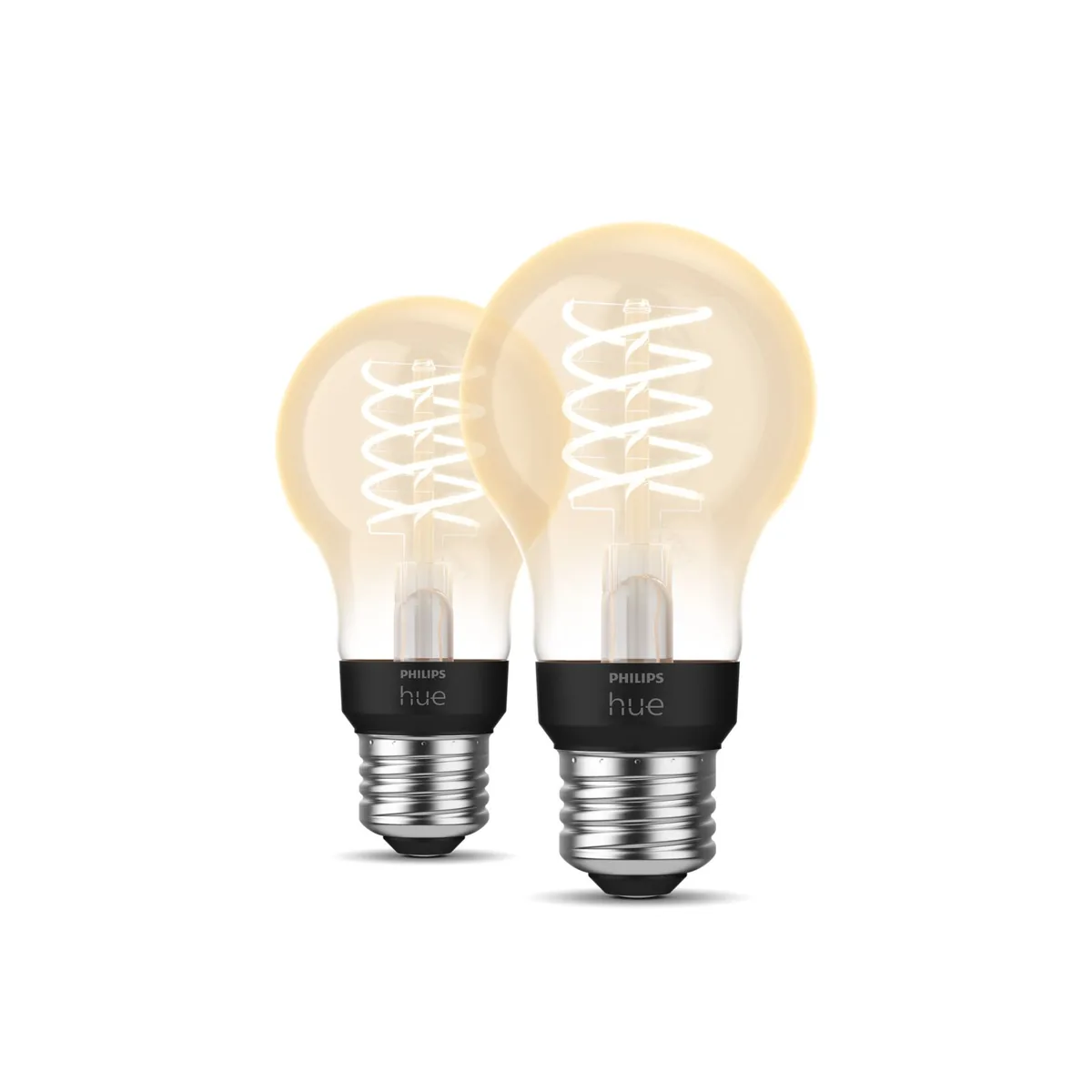 Signify Hue 2-pack A19 E26 Vintage Filament LED Bulbs Standard
