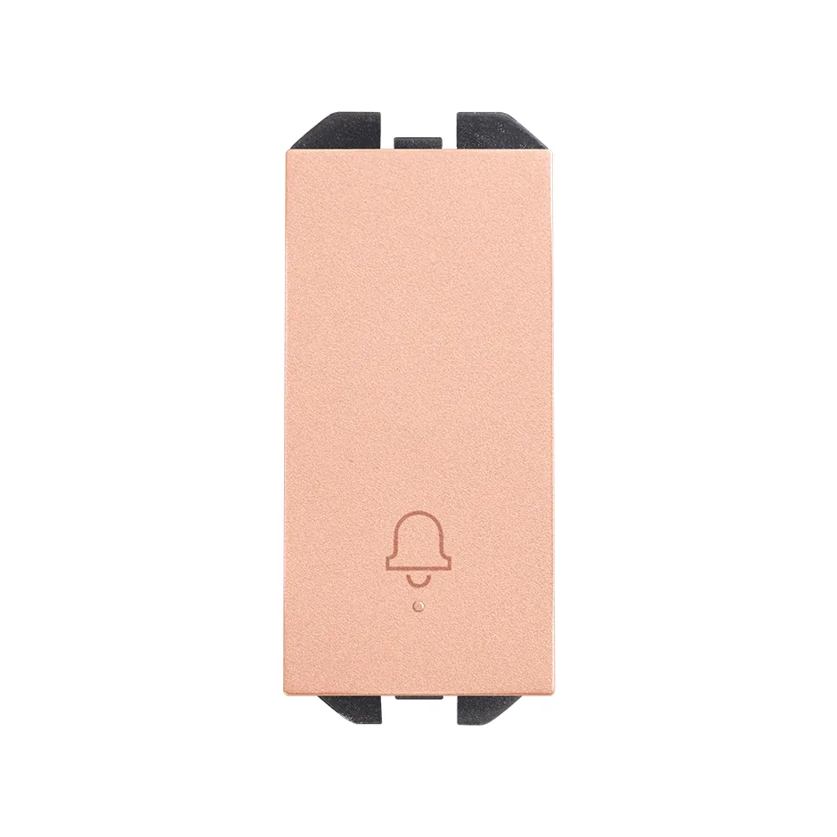 Simon Push-button switch with bell symbol 10AX 230V~ slender rocker and fast terminal connection system copper Simon 270