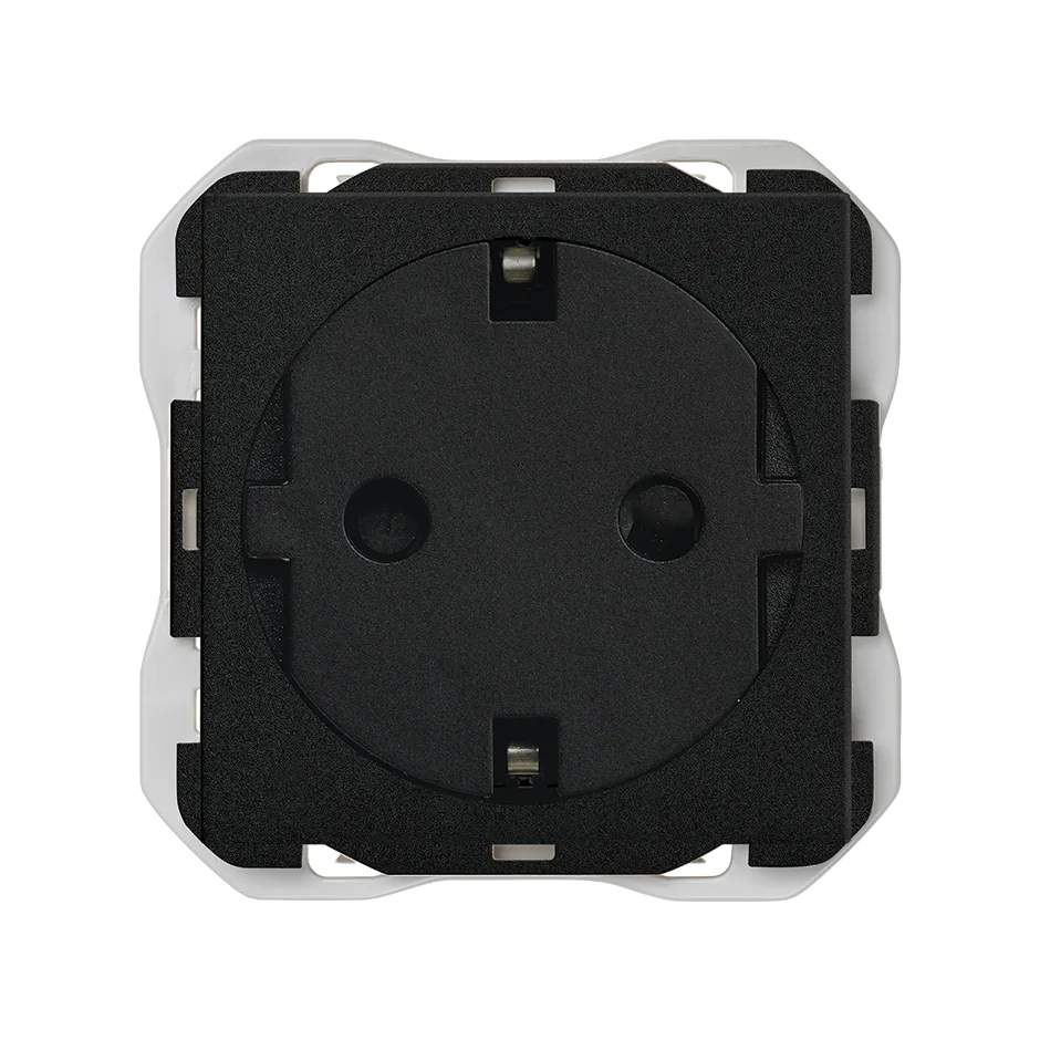 Simon Clean modular schuko socket outlet 16A 250 V~ with screw terminal system matt black Simon 270