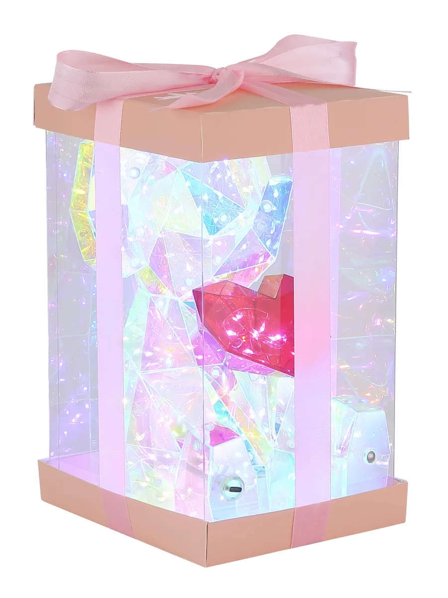 Globo BRONDAR table lamp - plastic clear crystal effect - plastic red crystal effect