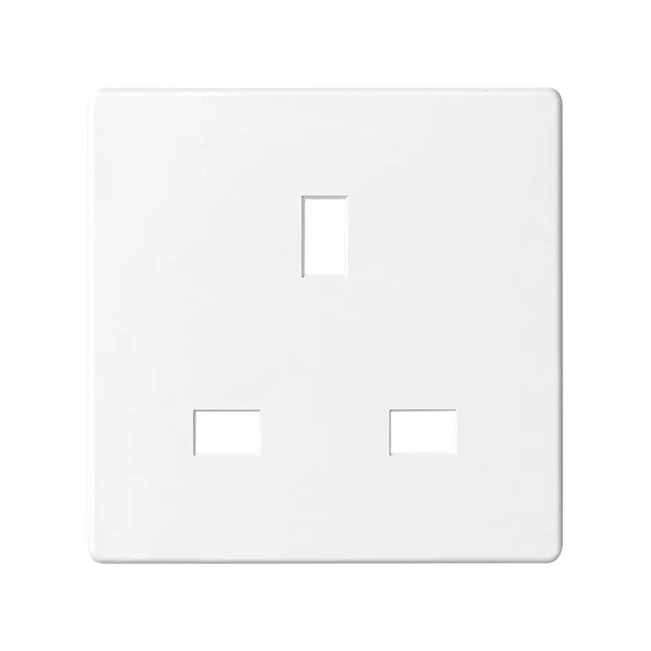 Simon Cover with safety device for British socket outlet white Simon 82